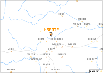 map of Msente