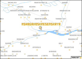 map of Mshaga Voskresenskaya