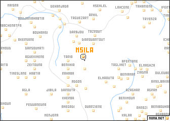 map of Msila