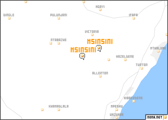 map of Msinsini