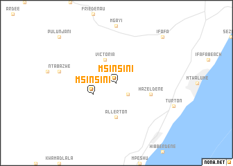 map of Msinsini