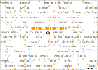 map of Mszadła Stara Wieś