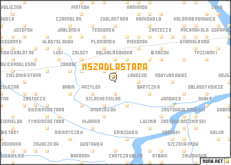 map of Mszadła Stara