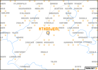 map of Mthonjeni