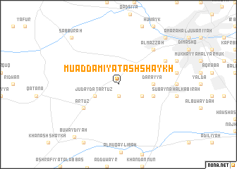 map of Mu‘aḑḑamīyat ash Shaykh