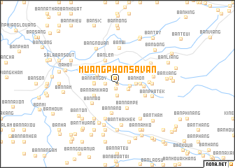 map of Muang Phônsavan