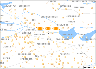 map of Mubārakābād