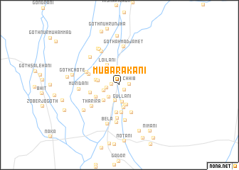 map of Mubārakāni