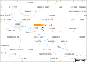 map of Mubārakāt