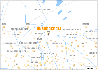 map of Mubārak Pali