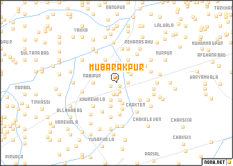 map of Mubārakpur