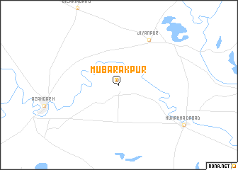 map of Mubārakpur