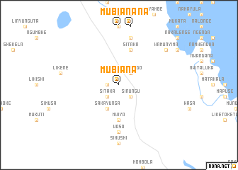 map of Mubiana