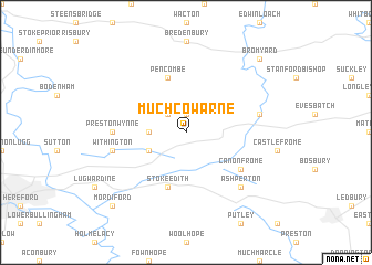 map of Much Cowarne