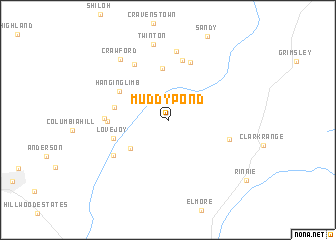 map of Muddy Pond