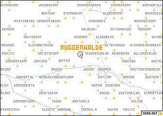 map of Müggenwalde