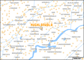 map of Mughlānwāla