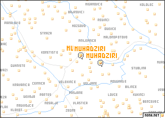 map of Muhadžiri