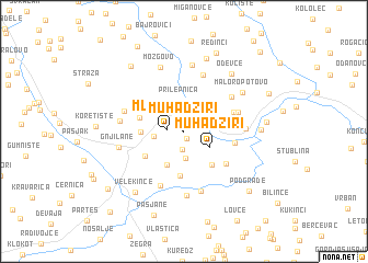 map of Muhadžiri