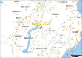 map of Mūhāliwāla