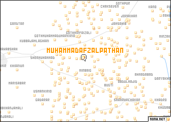 map of Muhammad Afzal Pathān