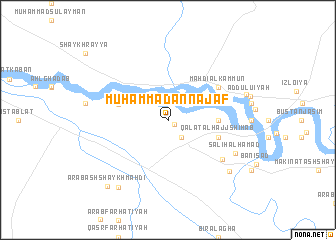 map of Muḩammad an Najaf