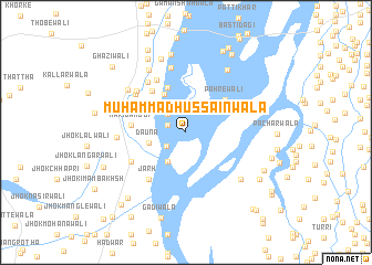 map of Muhammad Hussainwāla