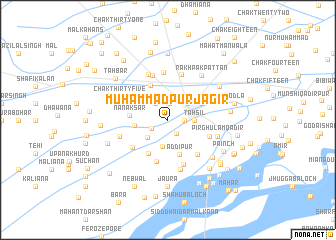 map of Muhammadpur Jāgīr