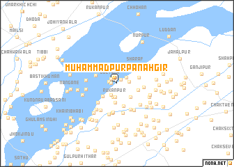 map of Muhammadpur Panāhgīr