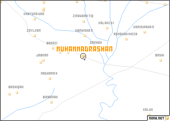 map of Muḩammad Rashān