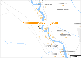 map of Muḩammad Shaykh Qāsim