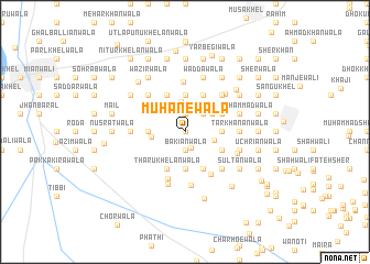 map of Muhānewāla