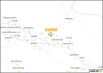 map of Mūhān