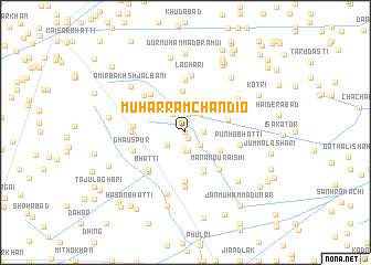 map of Muharram Chāndio