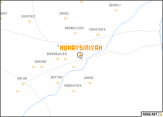 map of Muḩaysinīyah