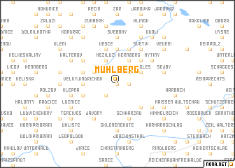 map of Mühlberg