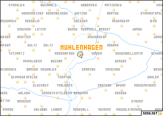 map of Mühlenhagen