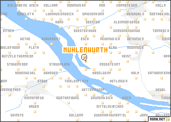 map of Mühlenwurth