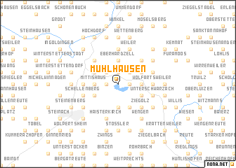 map of Mühlhausen