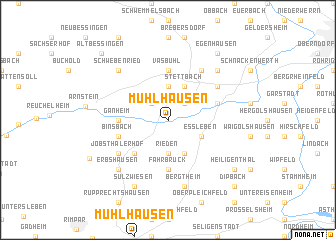 map of Mühlhausen