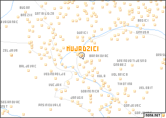 map of Mujadžići