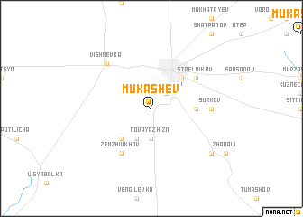 map of Mukashev