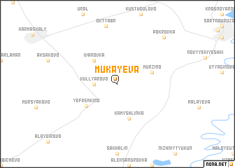 map of Mukayeva