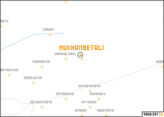 map of Mukhanbetali