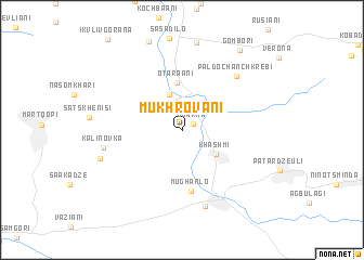 map of Mukhrovani