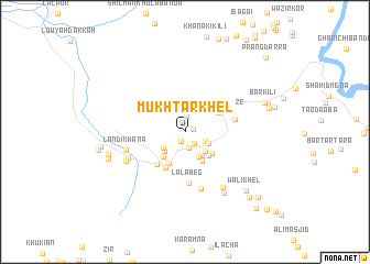 map of Mukhtār Khel