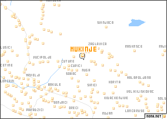 map of Mukinje