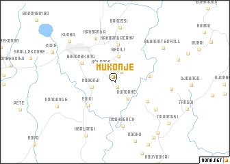 map of Mukonje