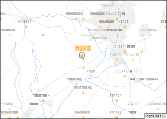 map of Mukō