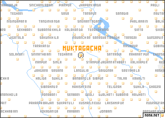 map of Muktāgācha